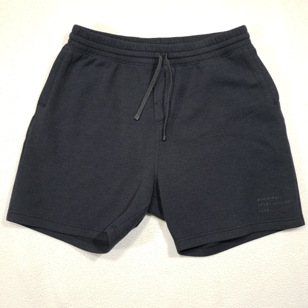 Municipal Sport Utility Gear Shorts Men XXL Black Drawstring Athletic Gym 6" Ins